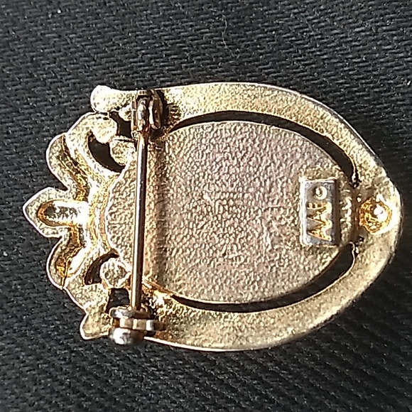 Vintage AAI cameo gold frame broach pin - Picture 2 of 2